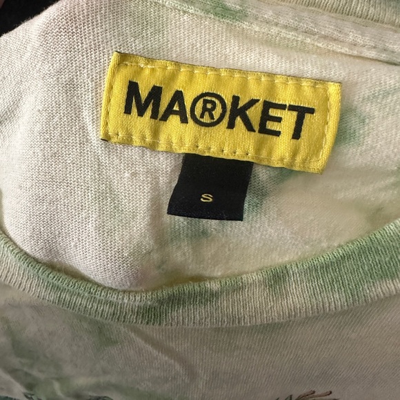 Market green and yellow tie dye t-shirt - Picture 3 of 3